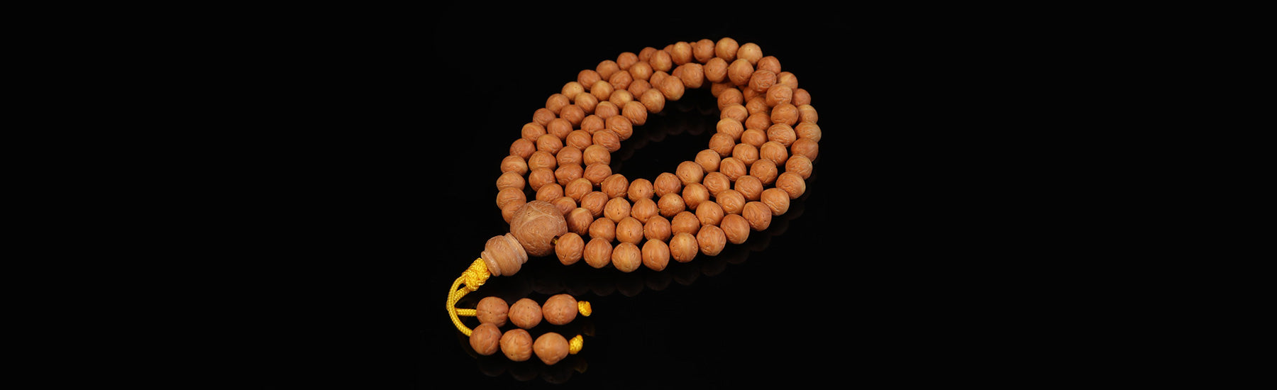 108 Mala Beads, Olive Wood Prayer Beads 23 inches Yoga Necklace Meditation  908