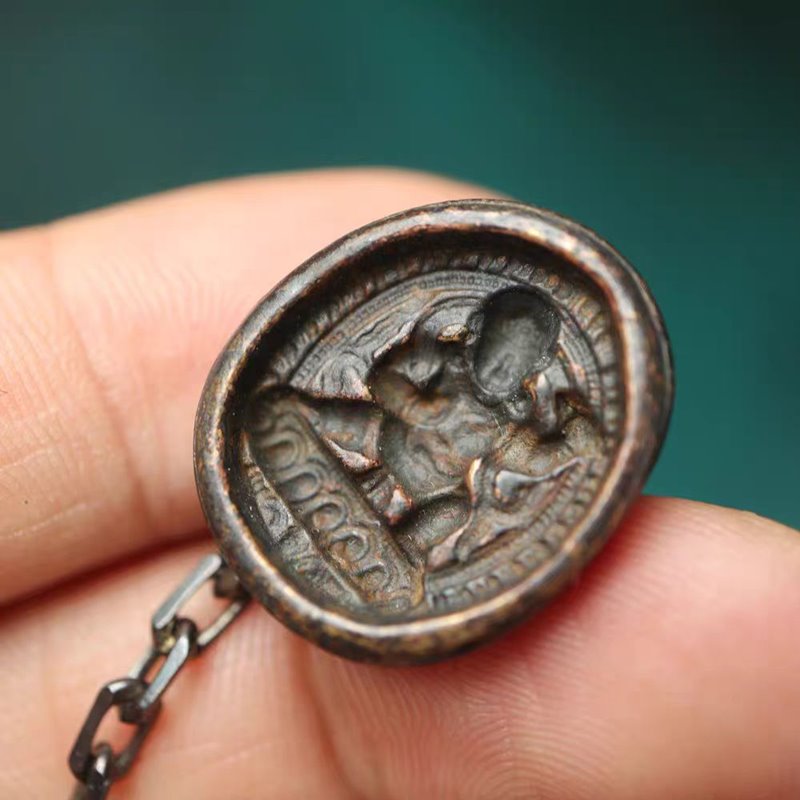Vintage Tibetan Vajrapani Figurine Pendant