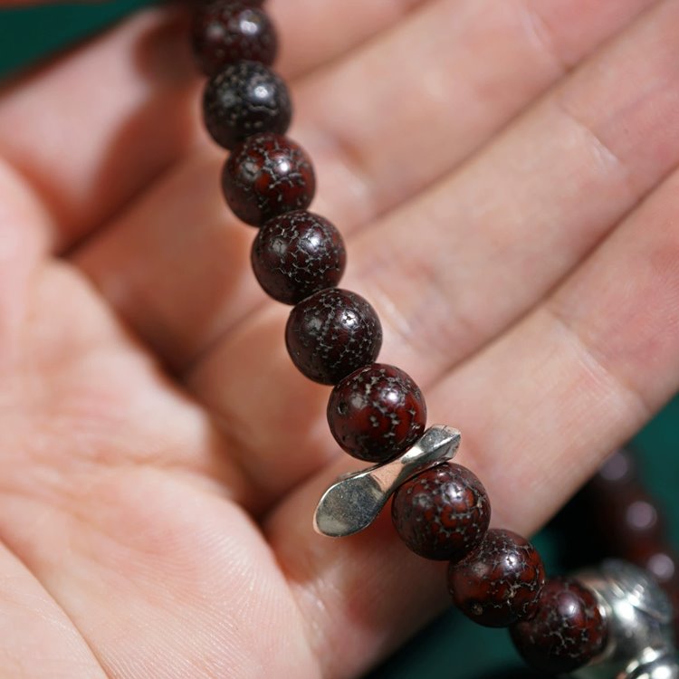 Vintage Tibetan Red Lotus Seed Mala