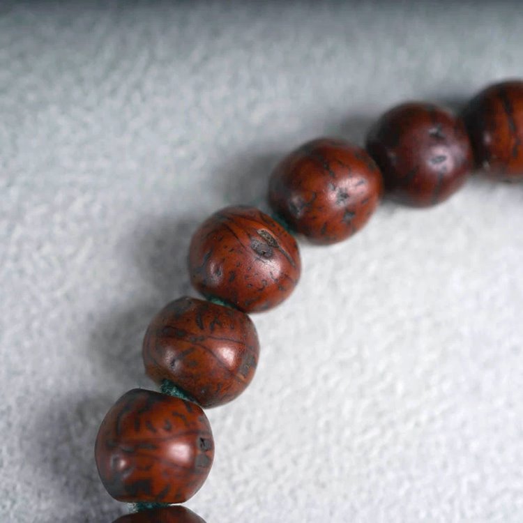 Vintage Tibetan Red Bodhi Seed Wrist Mala