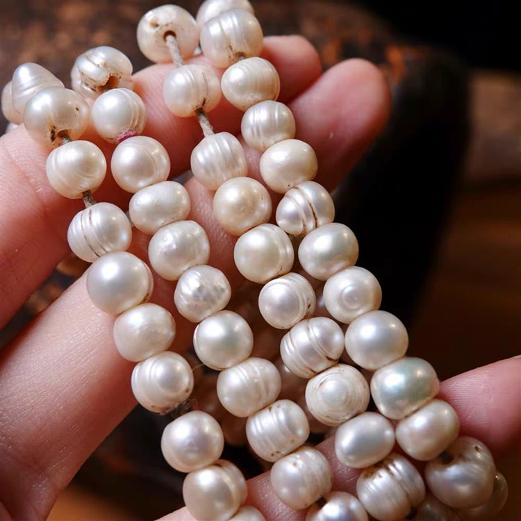 Vintage Tibetan Pearl Bead Necklace Bracelet