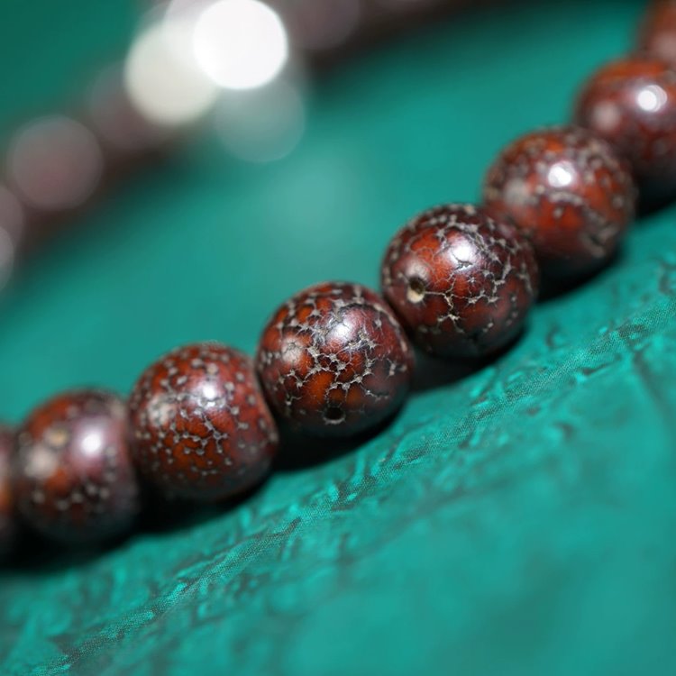 Vintage Tibetan Red Lotus Seed Mala