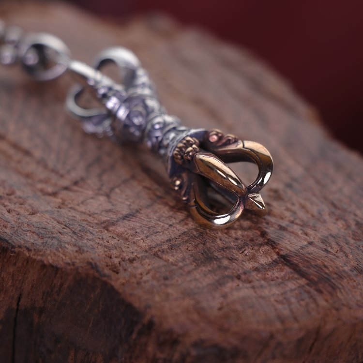 Brass Pronged Vajra Pendant