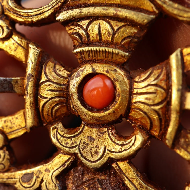 Vintage Tibetan 24k Gold Plated Iron Vajrayogini Pendant