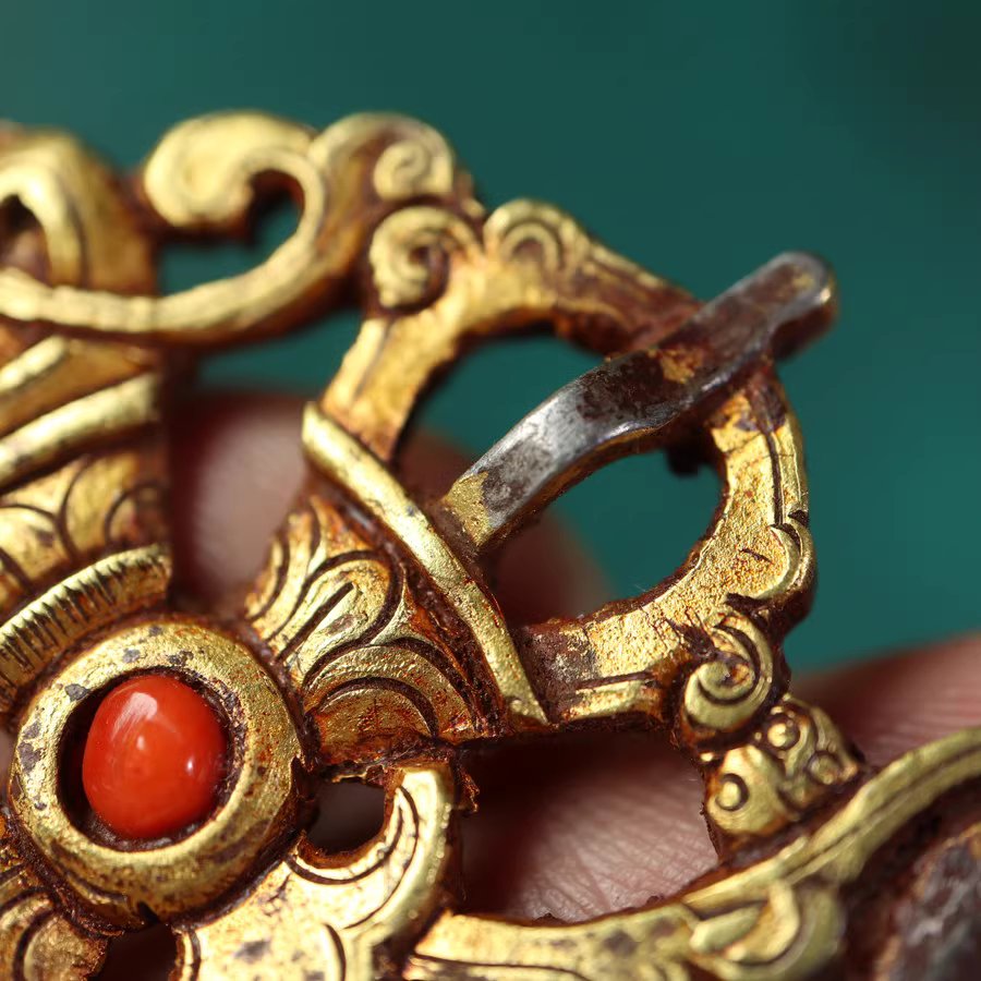 Vintage Tibetan 24k Gold Plated Iron Vajrayogini Pendant