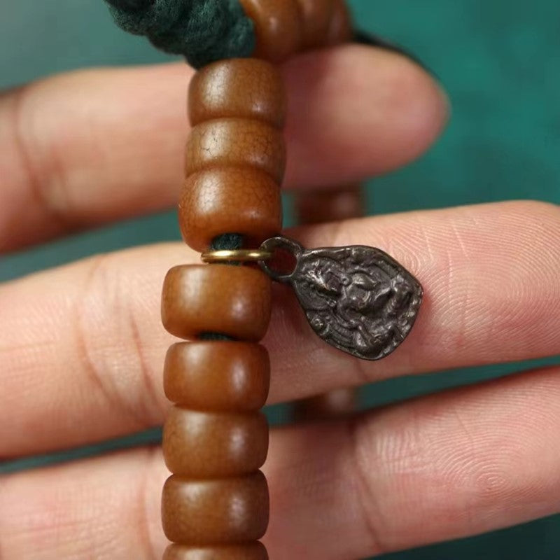 Vintage Tibetan Copper Green Tara Charm