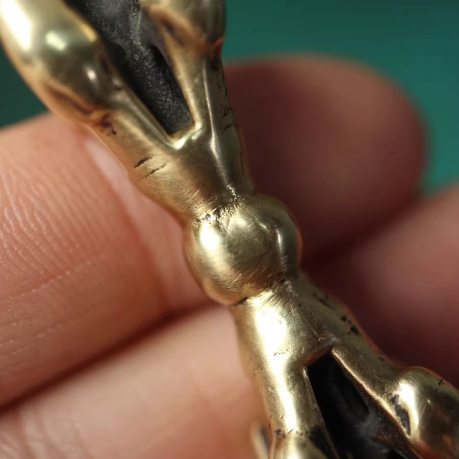 Vintage Tibetan Copper Vajra Necklace Pendant