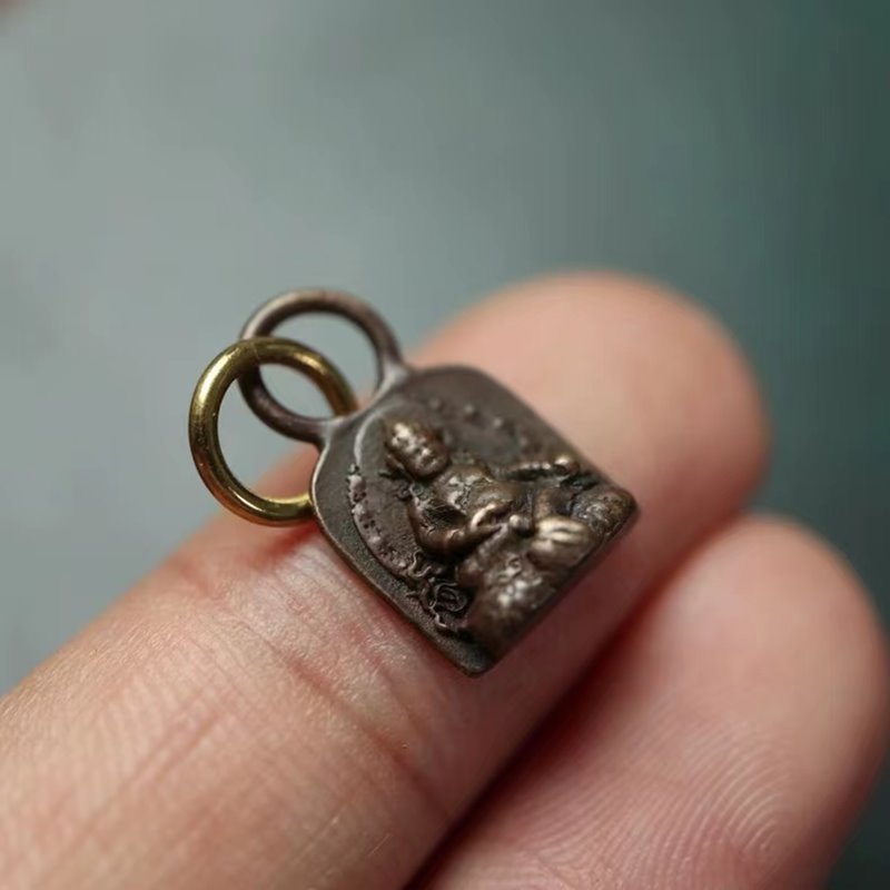 Vintage Tibetan Iron Caishen God Charm