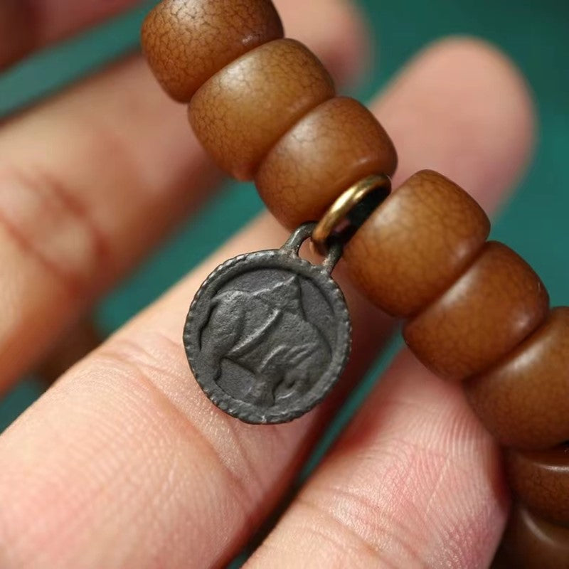 Vintage Tibetan Iron Elephant Vajra Charm