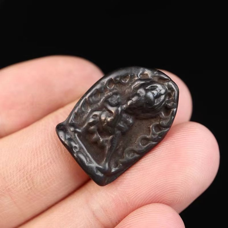 Vintage Tibetan Iron Yama Dharmaraja Charm