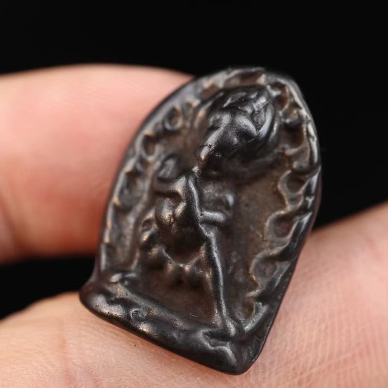 Vintage Tibetan Iron Yama Dharmaraja Charm