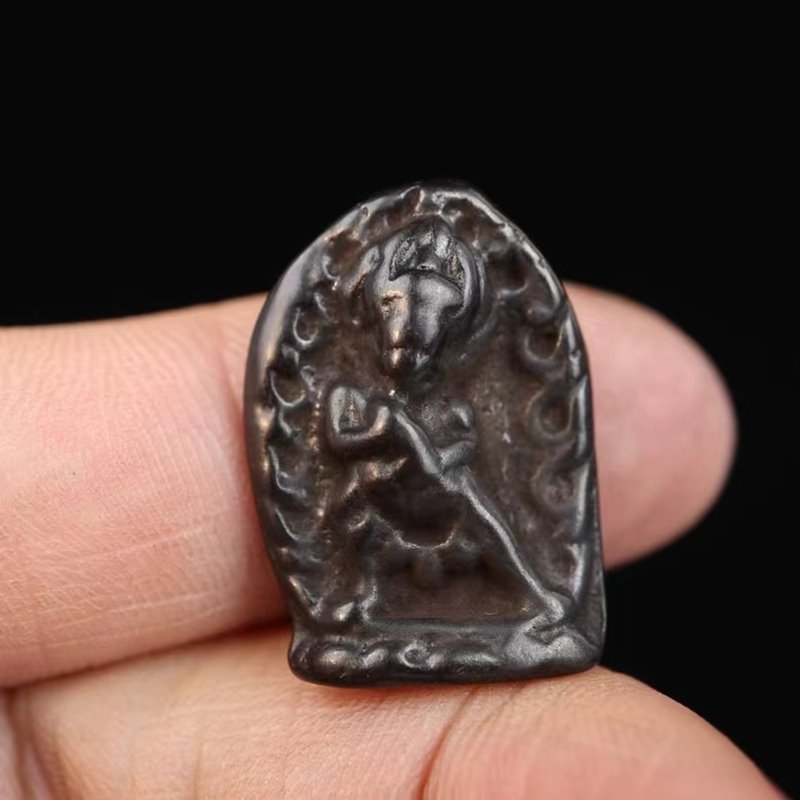 Vintage Tibetan Iron Yama Dharmaraja Charm
