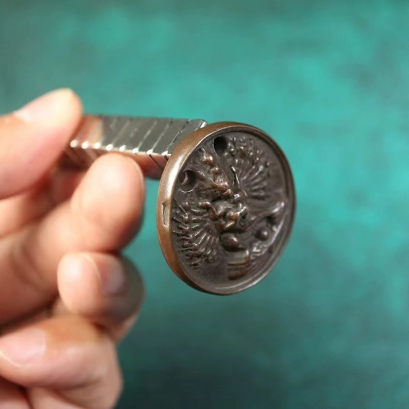 Vintage Tibetan Meteoric Iron Skyfall Yamataka Pendant