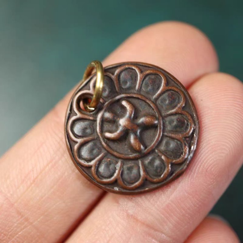 Vintage Tibetan Yamataka Copper Sigil
