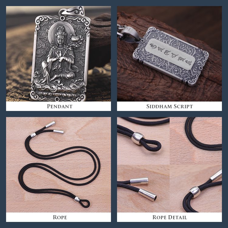 Framed Gesture of Debate Buddha Pendant Necklace