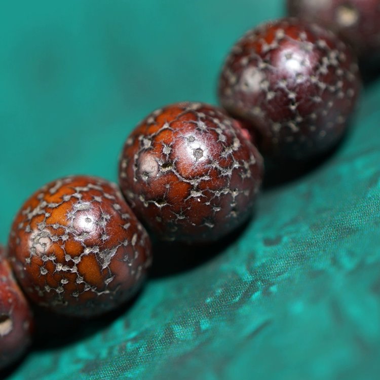Vintage Tibetan Red Lotus Seed Mala
