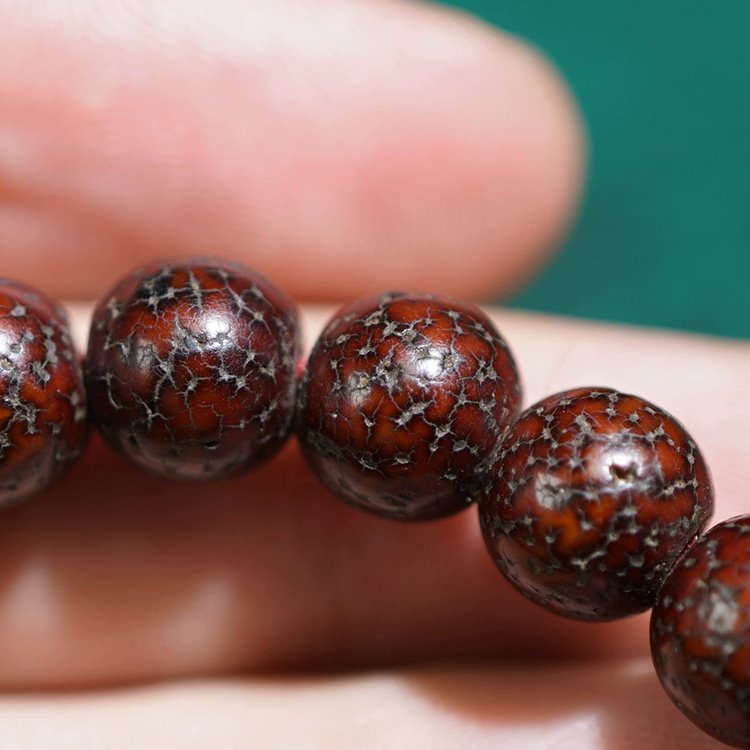 Vintage Tibetan Red Lotus Seed Mala