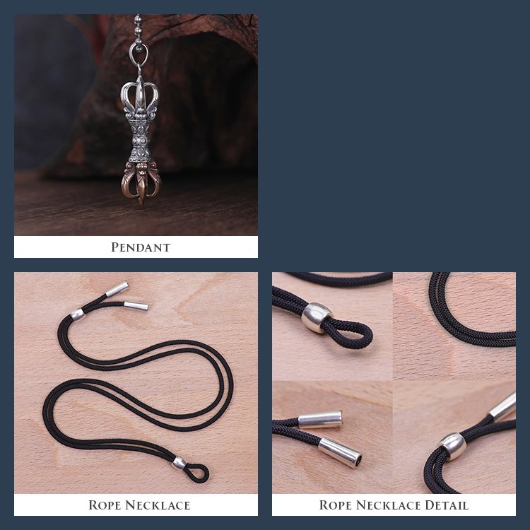 Brass Pronged Vajra Pendant