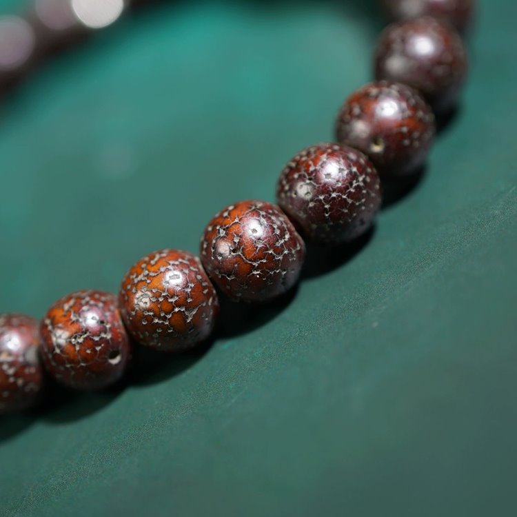Vintage Tibetan Red Lotus Seed Mala