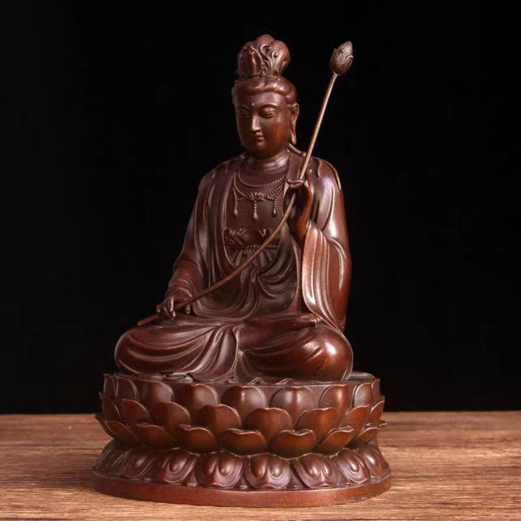 Guanyin Sitting Lotus Bud Statue