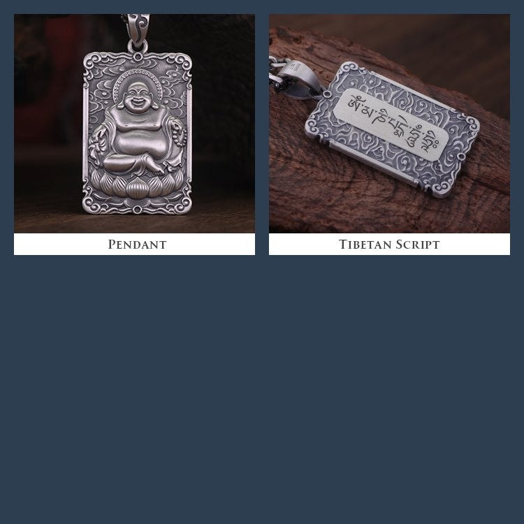Framed Laughing Buddha Pendant
