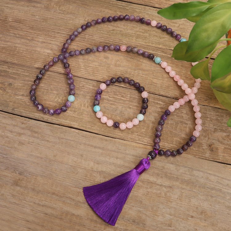 Amethyst Yoga Meditation Beads