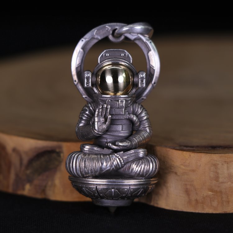 Meditating Astronaut Necklace