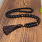 Black Onyx Tiger's Eye Meditation Beads Necklace