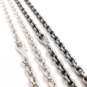 Cable Chain Necklace Hook and Eye Clasp 3.8mm