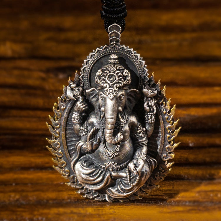 Flaming Lord Ganesha Pendant