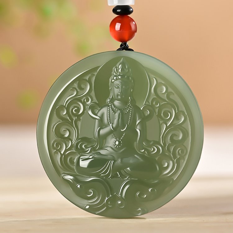 Jade Kuan Yin Pendant