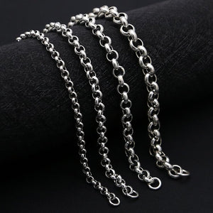 Rolo Chain Necklace Hook and Eye Clasp 4mm - mantrapiece.com