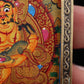 Tibetan Hand-Painted Yellow Dzambhala Thangka Pendant