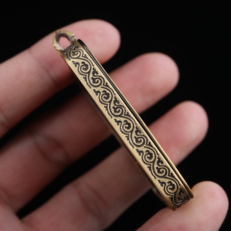 Tibetan Hand-Painted Zakiram Thangka Pendant