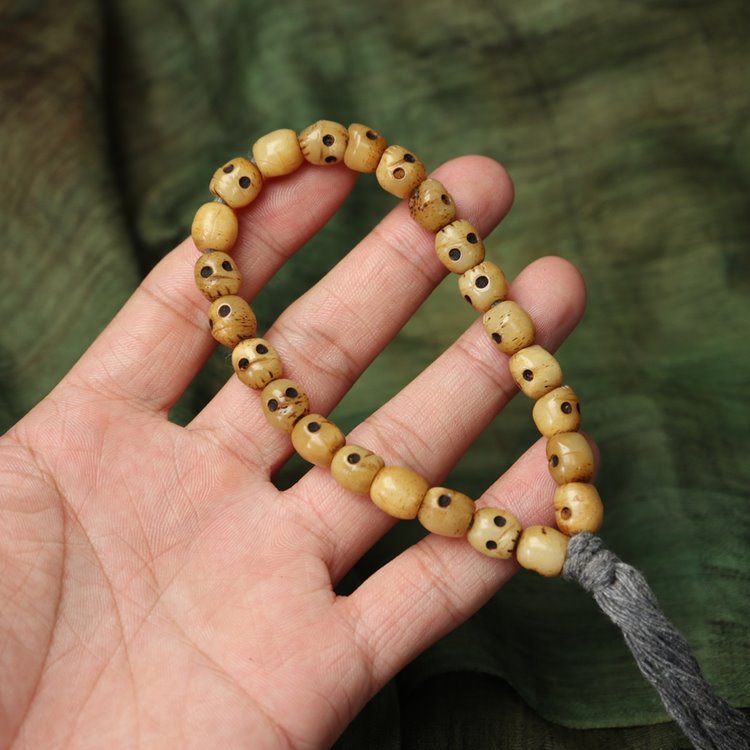 Vintage Bone Beads, Hand Carved Bone Beads