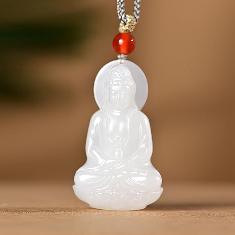 White Jade Pendant of Quan Yin