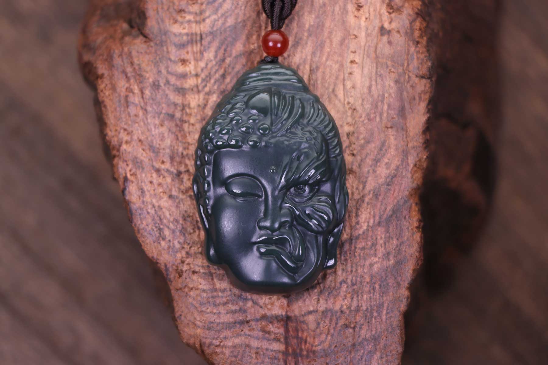 Green Jade Buddha Necklace | Buddha Jewelry Pendant