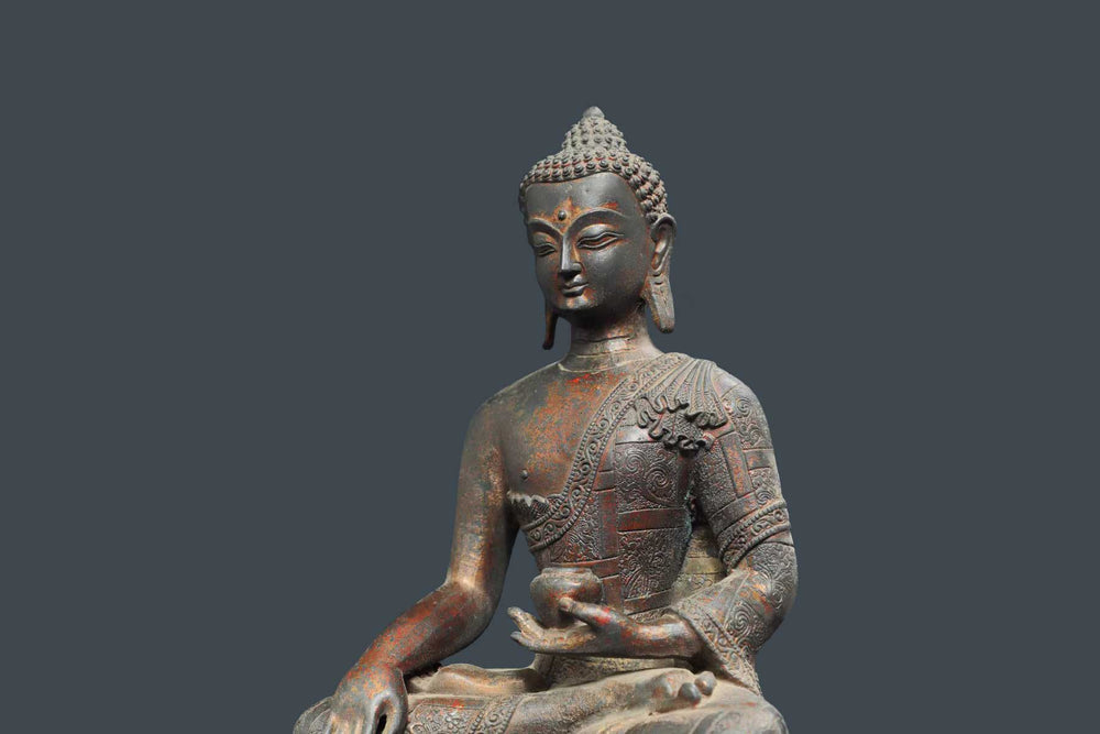 An old Medicine Buddha Statue - Mantrapiece.com