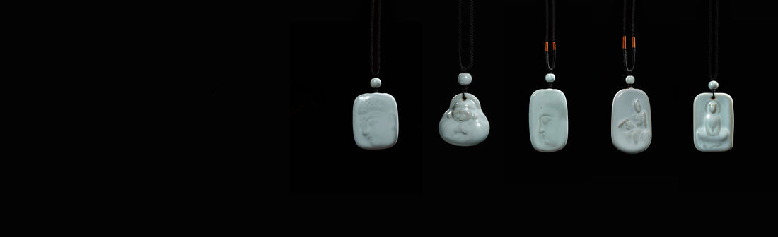 Buddhist Porcelain Pendants