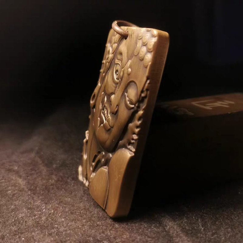 Brass Dual-Face Buddha Non-Attachment Amulet