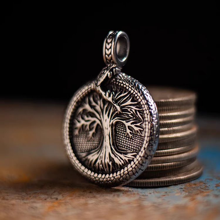 Yggdrasil Tree of Life Jörmungandr World Pendant