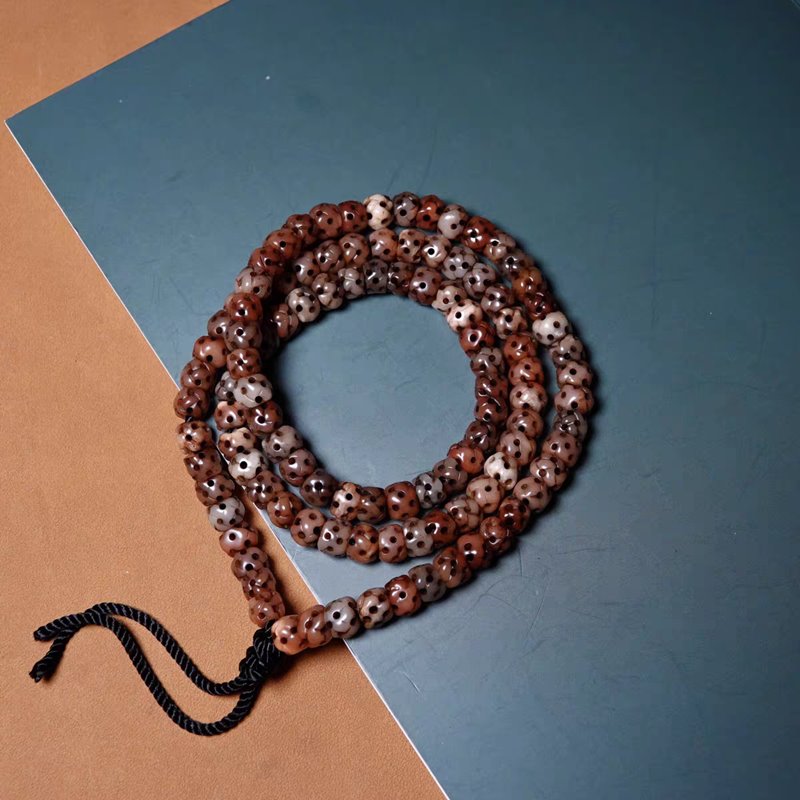 Tibetan Yak Bone Mens Mala Necklace