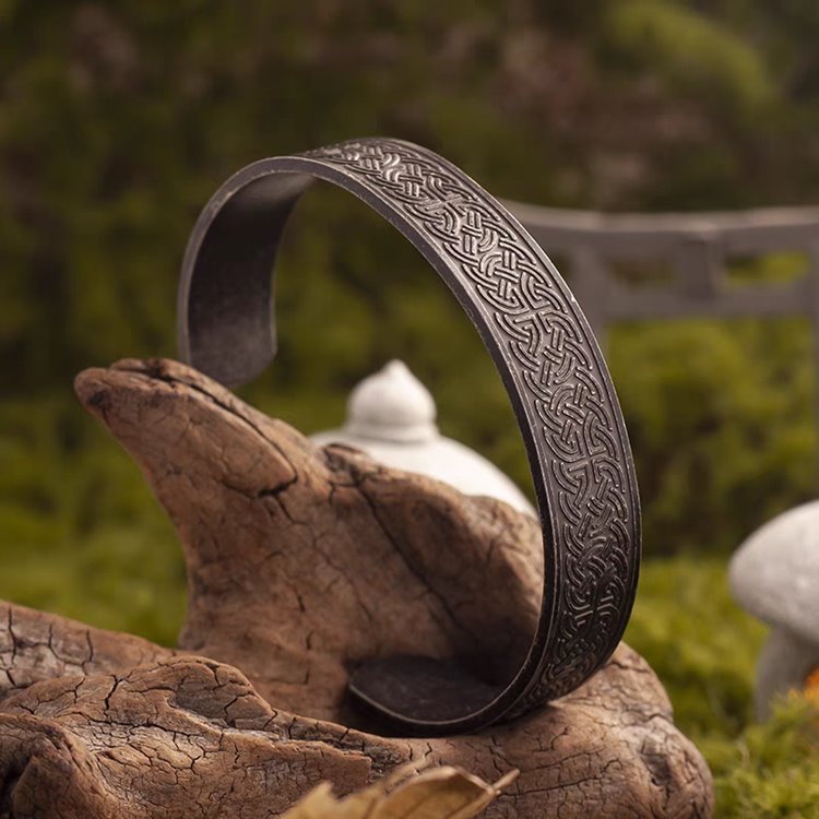 Celtic Knot Norse Cuff Bracelet