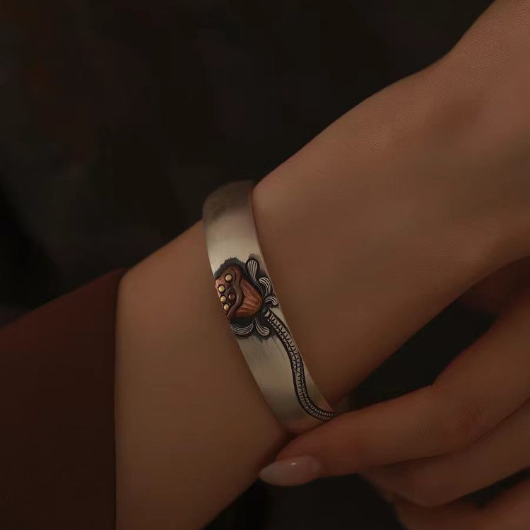 Lotus Seed Pod Cuff Bracelet