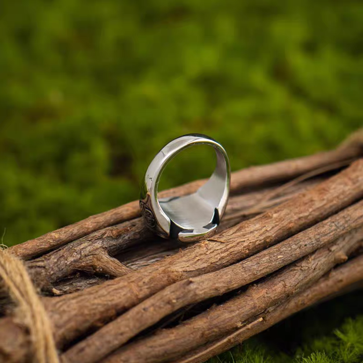 Titanium Celtic Cross Triquetra Viking Ring