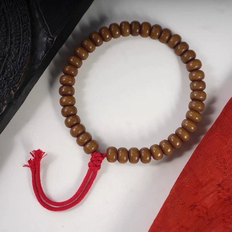 Vintage Tibetan Bodhi Root Monk Bead Bracelet