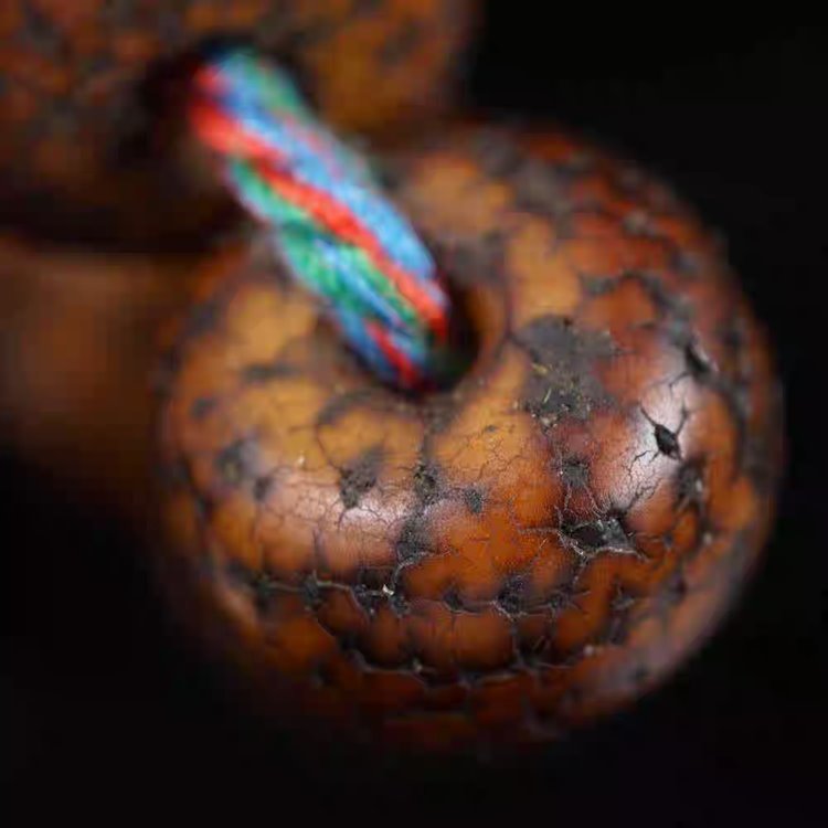 Authentic Antique Tibetan Star Moon Bodhi Seed Mala Beads