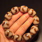 Old Tibetan Tiger Tooth Dzi Wrist Mala