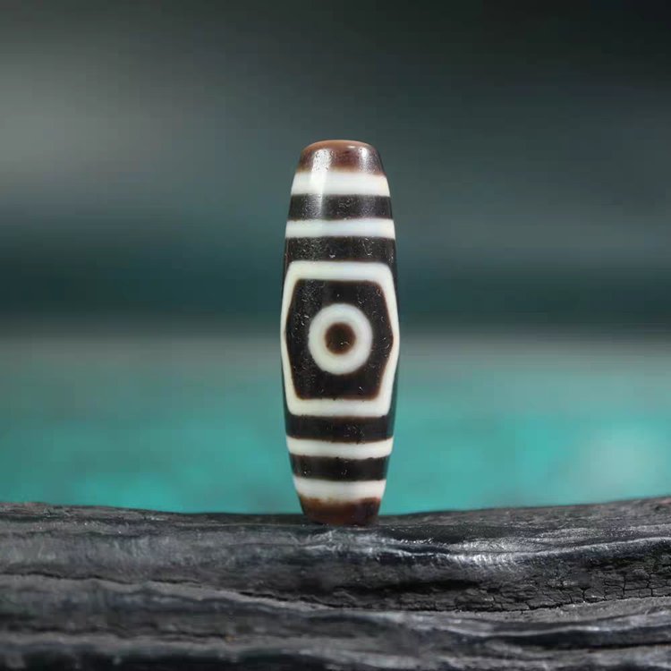 Holistic Harmony 3 Eye Dzi Bead