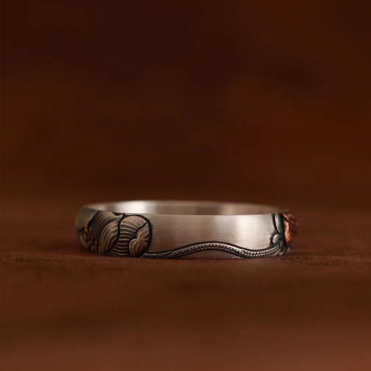 Lotus Seed Pod Cuff Bracelet